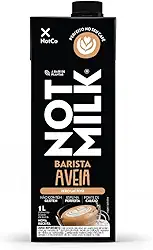 Bebida Vegetal NotCo NotMilk Barista 1L, Feito com Ingredientes 100% Vegetais, Sabor Leite, Feito com Aveia, Sem Lactose, Sem Glúten, Ideal para Bebidas com Café, Chá e Matchá, Plant-Based, Vegano