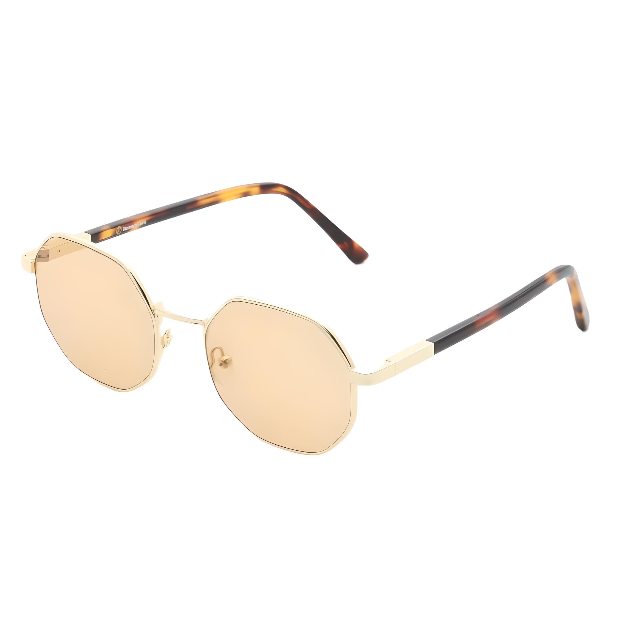 Wyatt FL-41 - Gafas de lujo de metal dorado y acetato para migraña y sensibilidad a la luz