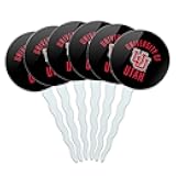 GRAPHICS & MORE University of Utah Utes Cupcake Picks Toppers Decoration Set of 6
