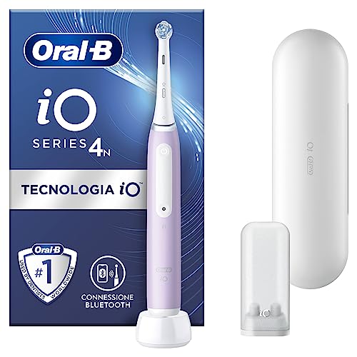 Oral-B Spazzolino Elettrico Ricaricabile iO 4N, Sensore di Pressione, Connessione Bluetooth, 4...