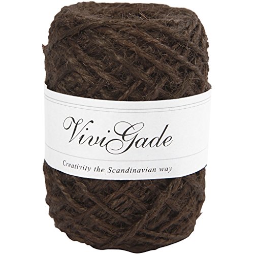 Canapa naturale, spess. 1-2 mm, marrone scuro