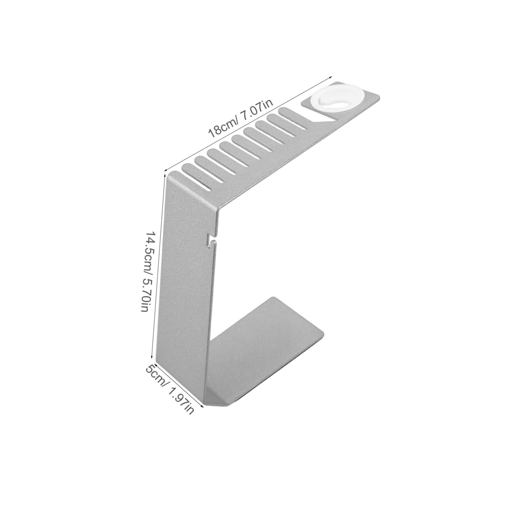 Supporto di Ricarica per Smartwatch con Supporto per Cinturino, Argento | Acciaio Inossidabile, Base da Scrivania, Finitura Curata e Uso Semplice