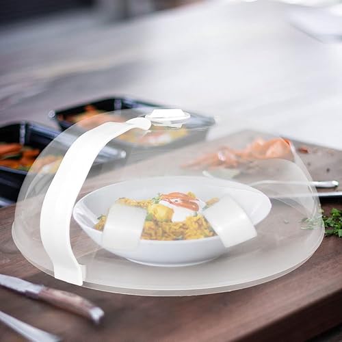 Miniatura 7 de Zerodeko Cubierta para salpicaduras de microondas, cubierta de placa de microondas, tapa protectora con rejillas de ventilación de vapor, protector