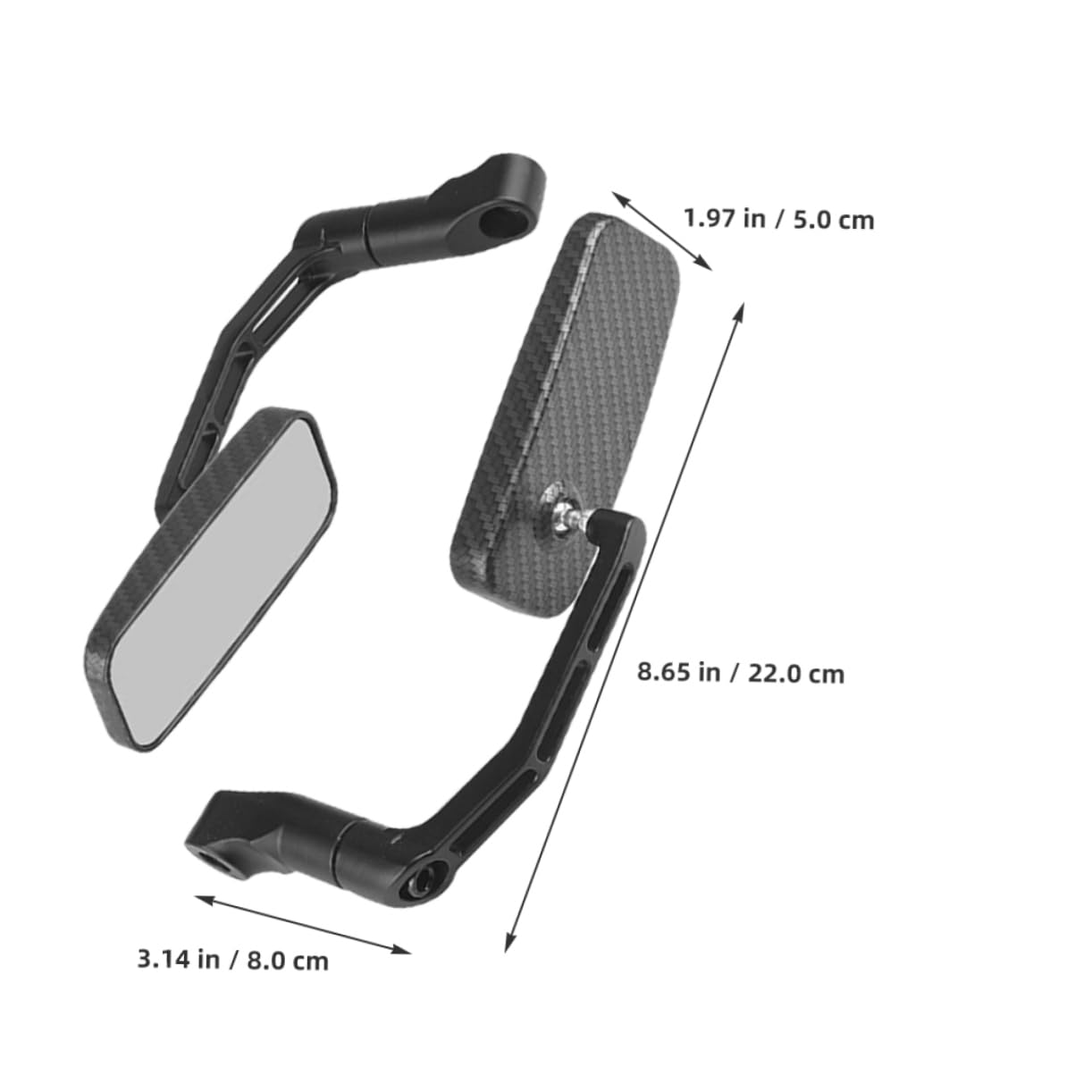 Toyvian 1set Specchietti Retrovisori Per Scooter Antiriflesso Facile Installazione Compatibili Con Veicoli Elettrici e Design Modificato Snake Skin