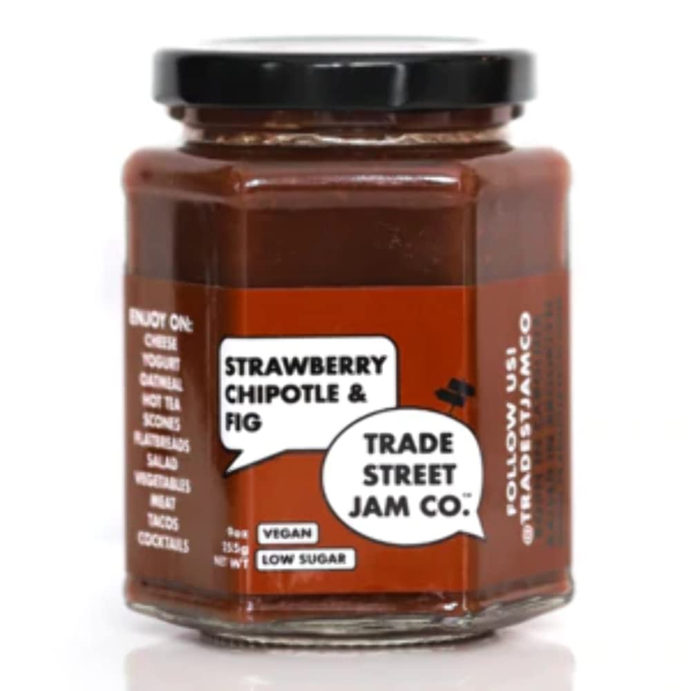 Trade Street Jam Co. Strawberry Chipotle and Fig Jam, 9 OZ