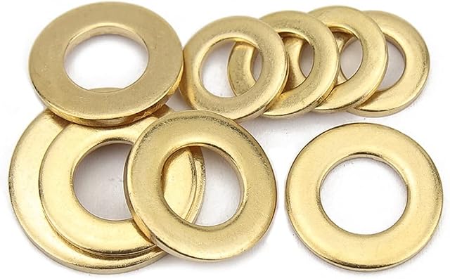 CONPHERON Brass Flat Washers M6, Round Penny Washers for Screws Bolts (M6*12 * 1.0 mm,100 pcs)