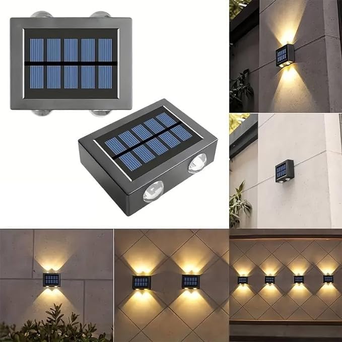 SHOPHOUSSES STREET Solar Wall Lights Small Fence Lights Solar Powered, Up Down 2 LED Porch Light, Luces Solares para Exteriores Garden Lights, Outdoor Solar Landscape Lights, Waterproof(Pack of 2) (B0CQHH8MKF) Amazon Price History, Amazon Price Tracker
