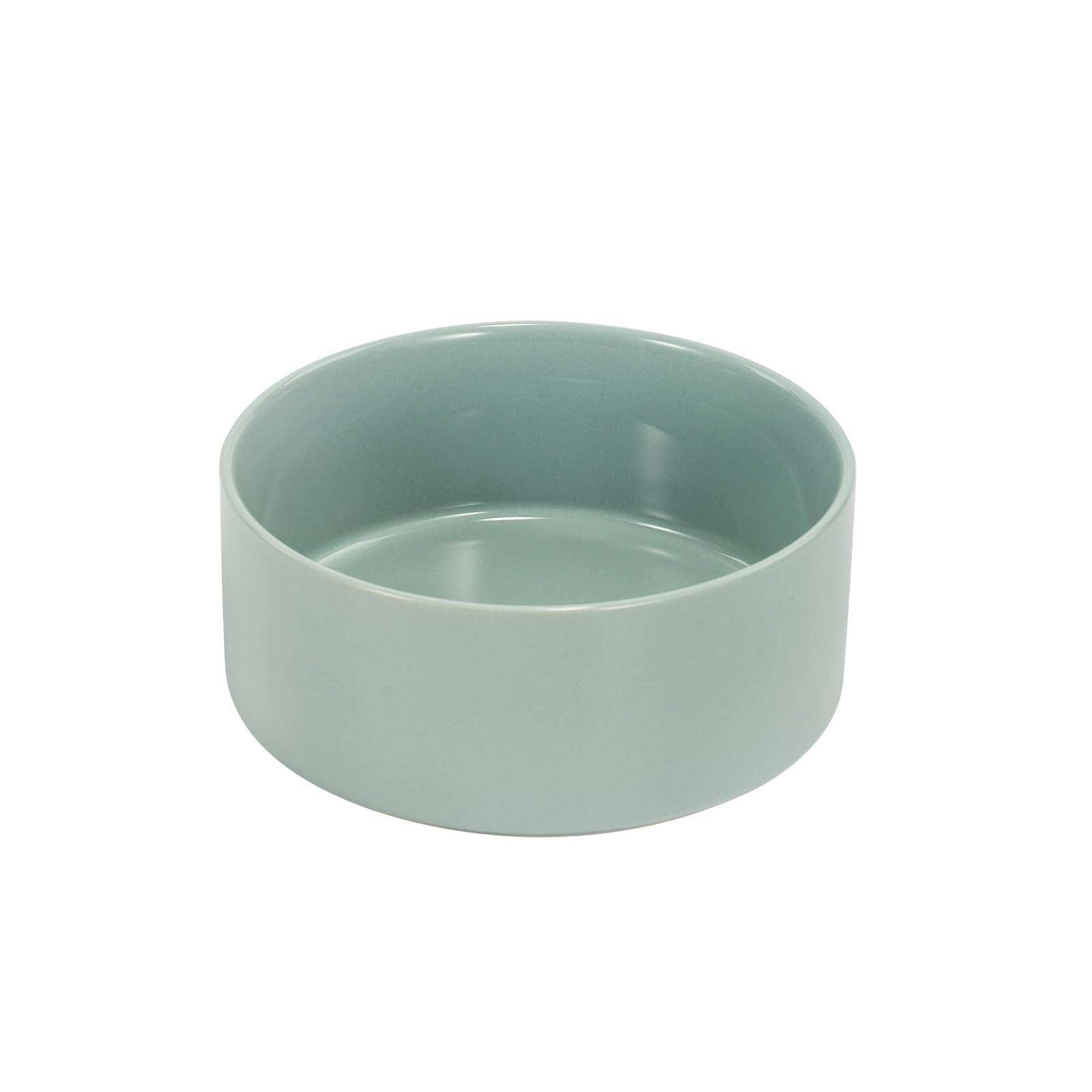 SPUNKYJUNKY Ceramic Dog Bowl Feeding Bowl Cat Bowl for Cats and Dogs (1250 ml, Light Green), 1250ml