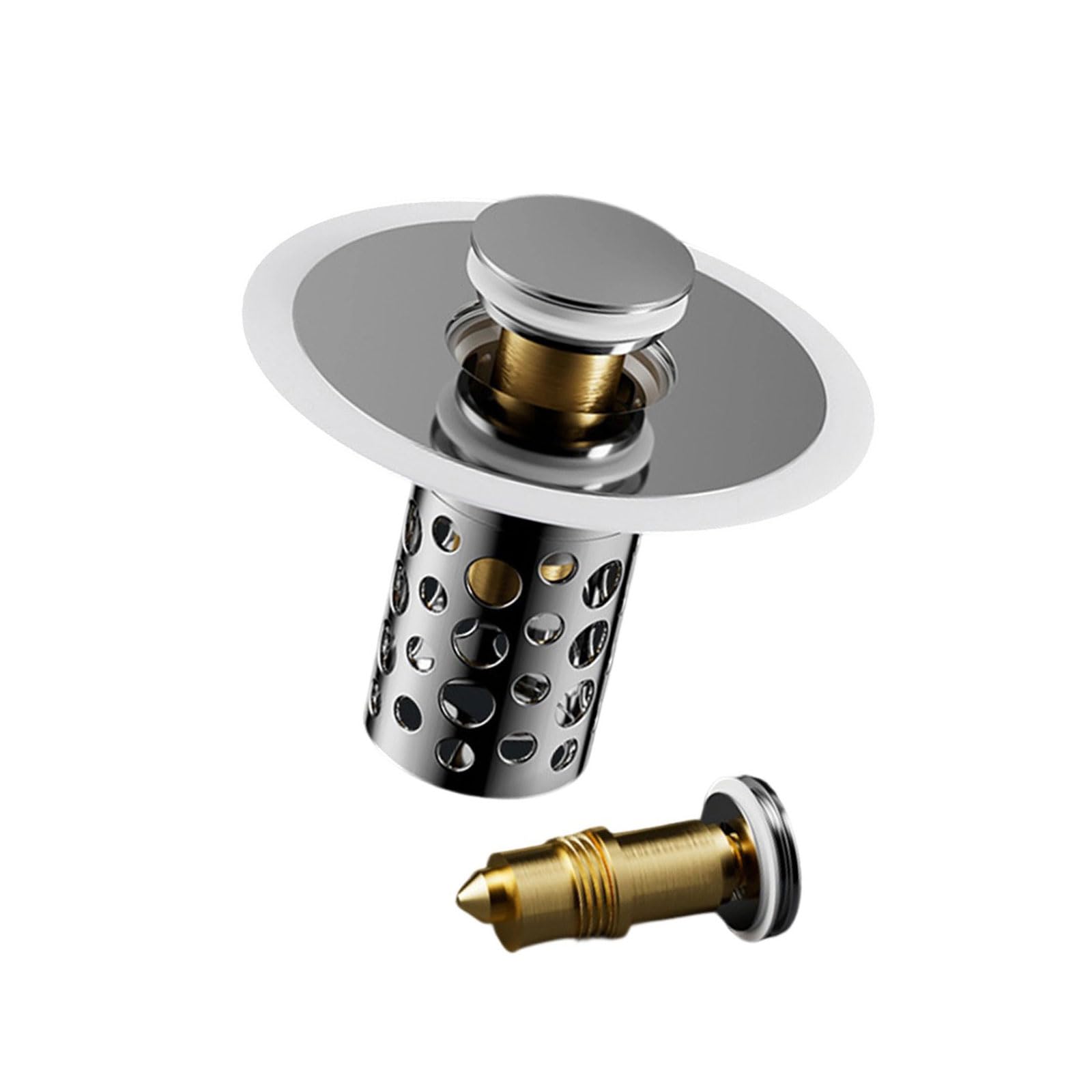 Multipurpose Bathtubs Drain Stoppers Integrated Collector Without Clog Fit 1.25 1.5Inch Daily Use Bathtubs Stoppers