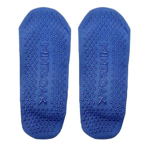 Image of Mint & Oak Pilates Socks with Grips for Women, Ankle Length Non-Slip Yoga Socks, Cotton Ideal For Yoga, Pilates, Gym, Workout, Cute Women's Gift