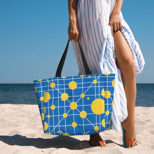 Bolsa de playa con cremallera y gran capacidad estampada estilo graffiti 2
