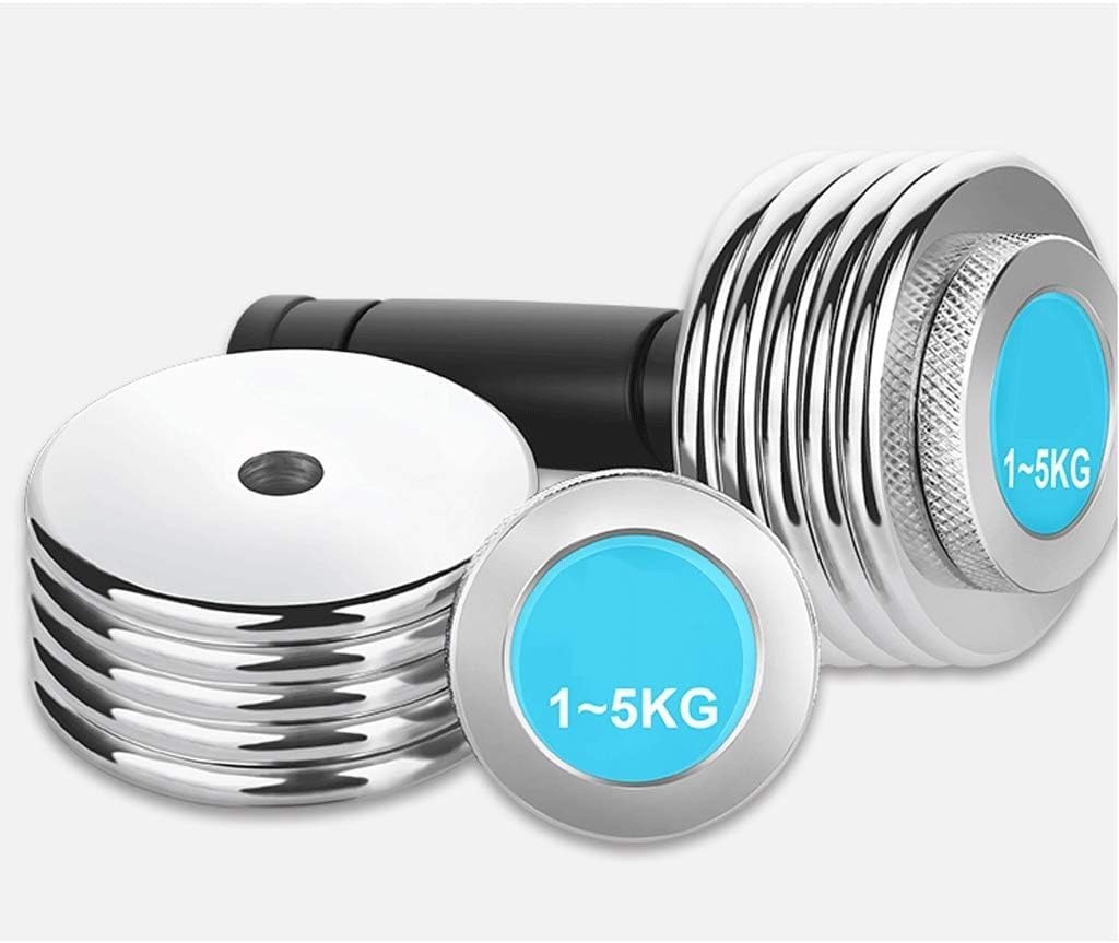 Set di manubri, set pesi, 1 paio, regolabili in acciaio puro elettroplaccato, attrezzatura for fitness da donna, coppia, uomo, casa