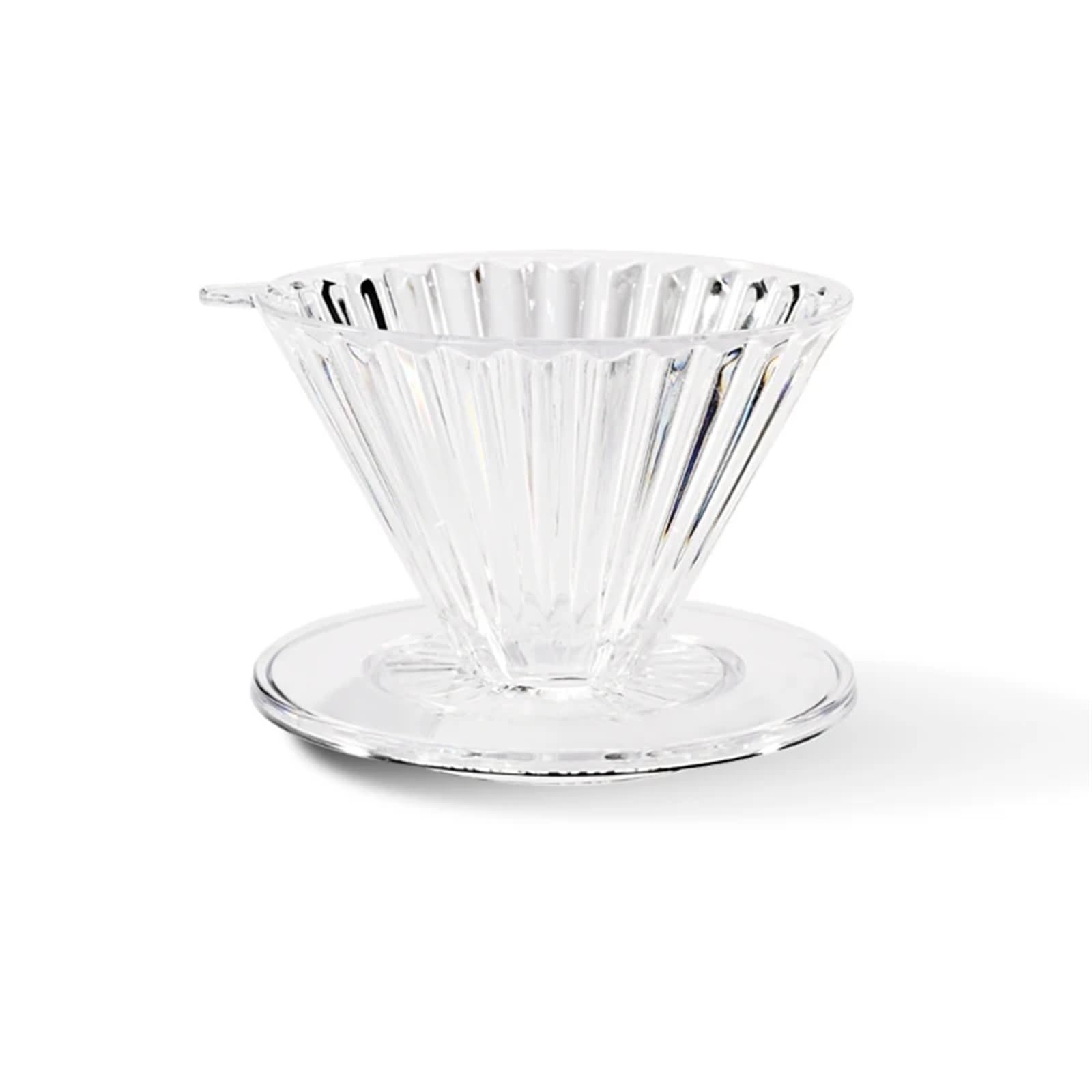 1 Stück wiederverwendbarer Kaffeetropfer for 1–2 Tassen | Harz-Kaffeefilter for Übergießen von Barista-Kaffee, Kaffeetrichter, Filterbecher, Handtropf(Transparent)