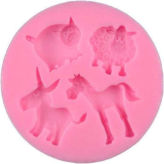 Lameida Tier-Silikon-Kuchenform/Backform, Form Für Muffins, Schokolade,  Süßigkeiten, Wackelpudding, Eis, Fondant; Schwein, Schaf, Pferd Und Esel :  Amazon.de: Küche, Haushalt & Wohnen