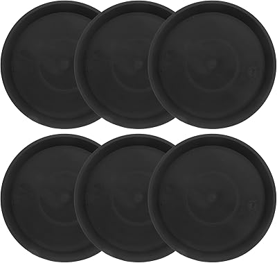 Happyyami Indoor Plants Black Tray Black Tray 10pcs Plants Saucers Plastic Plant Pot Saucers Large Flower Pot Drip Trays for and Outdoor Plants Pot Planters Plant Pots Indoor
