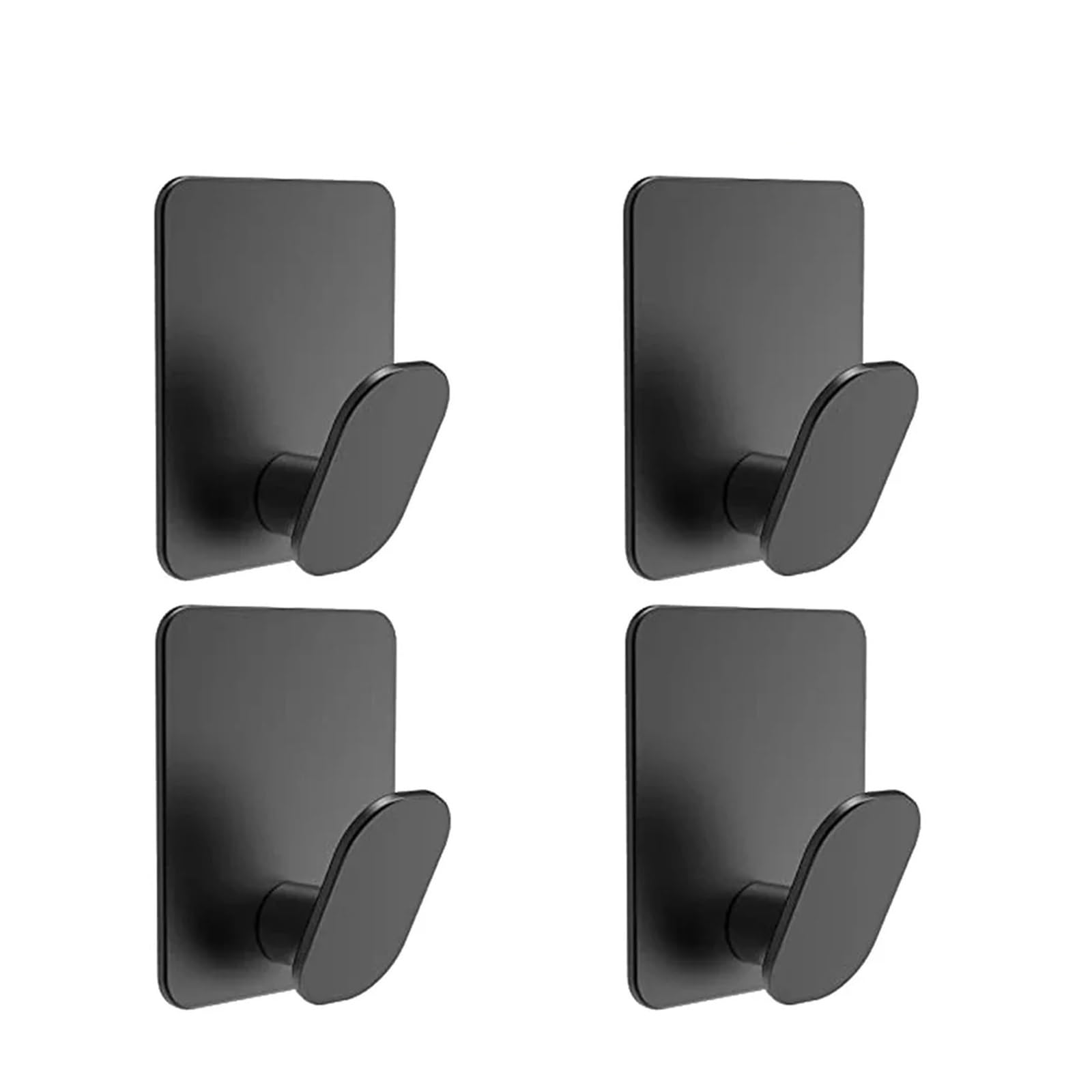 YCENJEPSAZ 4pc/2pc Bathroom Clothes Hooks, Adhesive Wall Hooks, Stainless Steel Towel Racks, Bathroom Kitchen Hardware, Multi-purpose Hooks(BLACK 4Pcs)