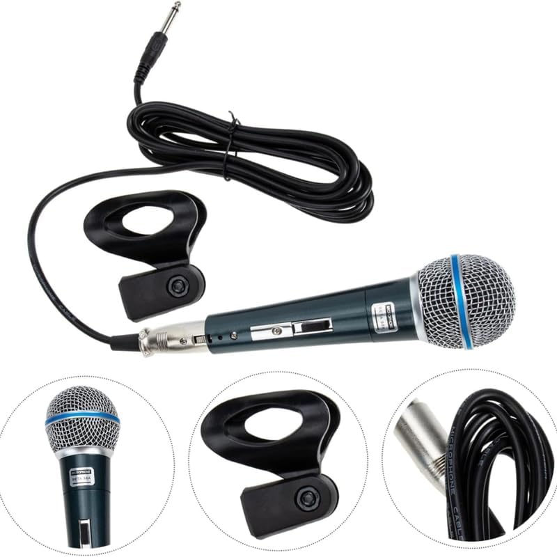 Drumstone 𝟭𝟱 𝗬𝗘𝗔𝗥𝗦 𝗪𝗔𝗥𝗥𝗔𝗡𝗧𝗬 Professional Dynamic Vocal Microphone with Clip Mount, Multi-Purpose Mic, Singing Mic for Studio, Voice Recording Karaoke Mic