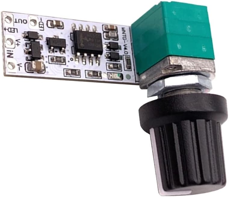 DONGKER LED Driver PWM Dimmer Module,DC 3.7V-24V 4A Motor Speed Controller Module Stepless Circuit Control Board with Knob