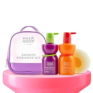 Hula Hoop Goodbye Tan Kit by Foxtale | De-Tan Body Wash + Exfoliating Body Wash | Reduces tan, smoothens skin & corrects pigmentation | For tan-free, smooth skin