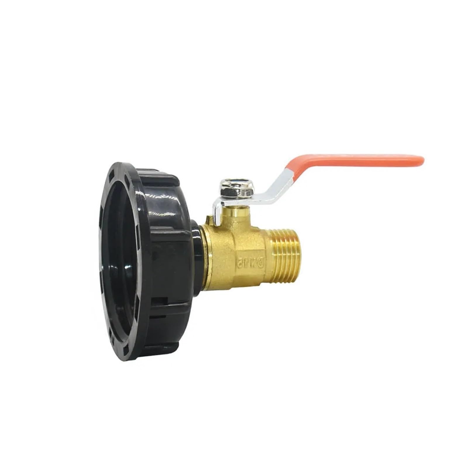 IBC - Adaptador de grifo de tanque S60 x 1/2 3/4 de 1 pulgada, conector de rosca de latón para manguera de jardín, accesorio de válvula rápida (A)