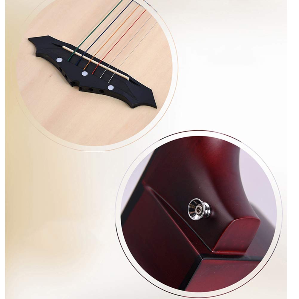 Kit chitarra acustica con design a spalla mancante, custodia e accessori tutorial per principianti per imparare la musica folk