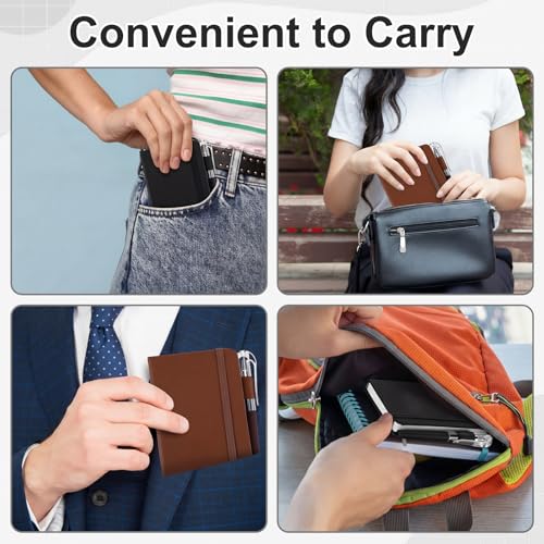 Carnet de notes compact pour ne plus perdre vos idées, mini journal A7 avec stylo intégré - 6