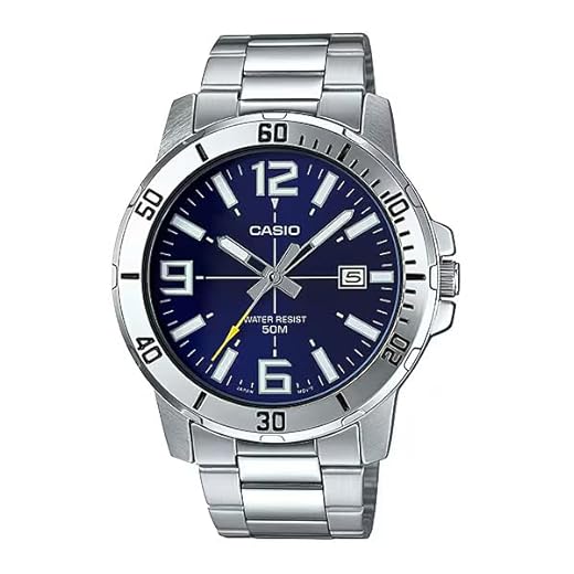 Relógio Casio Masculino Analógico Prata Prova D'Água MTPVD01D2BVUDF