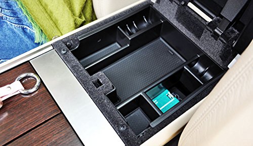1PCS Plastic Interior Front Center Console Armrest Organizer Tray Storage Box For Jaguar XF 2010-2015