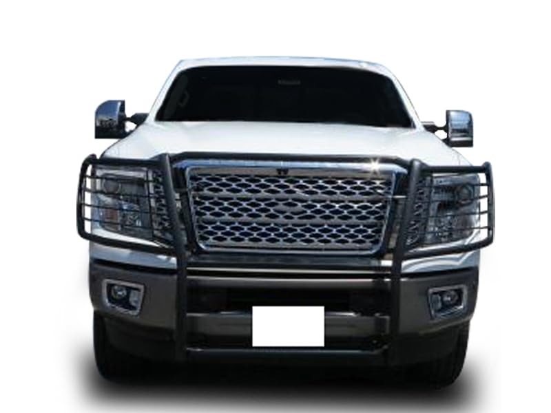 Image of Black Horse Grille brush Bumper Guard Modular Black Compatible with 2017-2024 Nissan Titan(Excl. Titan XD models)-17NR27MA