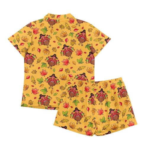 Image of Women's Short Sleeve Sleepwear Pajamas Nightwear with Pockets