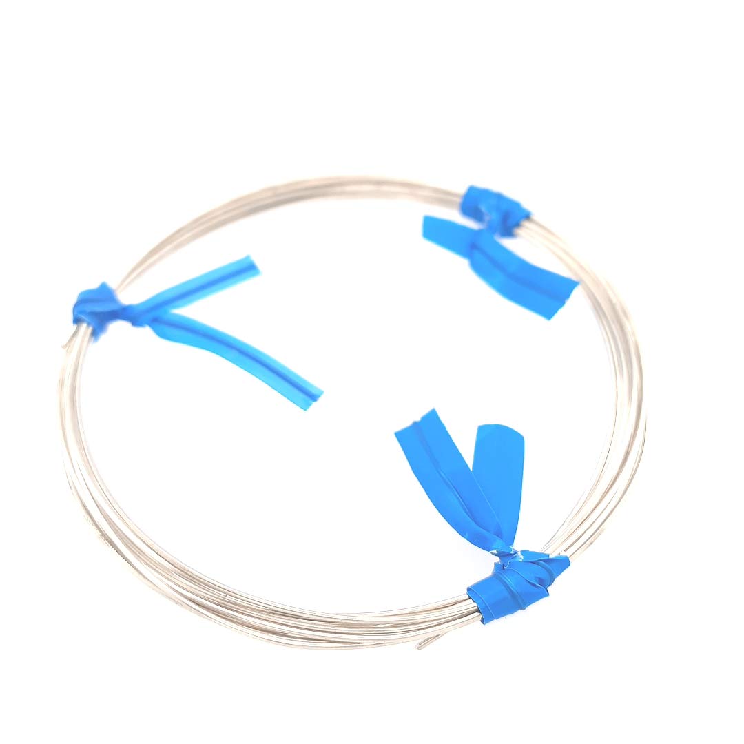 Alambre de soldadura de plata de 8 pies, calibre 20 fácil (0.05 pulgadas) fabricado en Estados Unidos por CRAFT WIRE