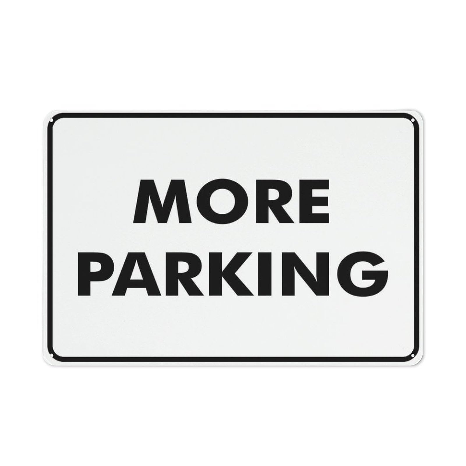 peiyeety More Parking Metal Sign 8"x12" Rust-Free Aluminum, UV Ink Printing, Durable & Weatherproof Outdoor for Home