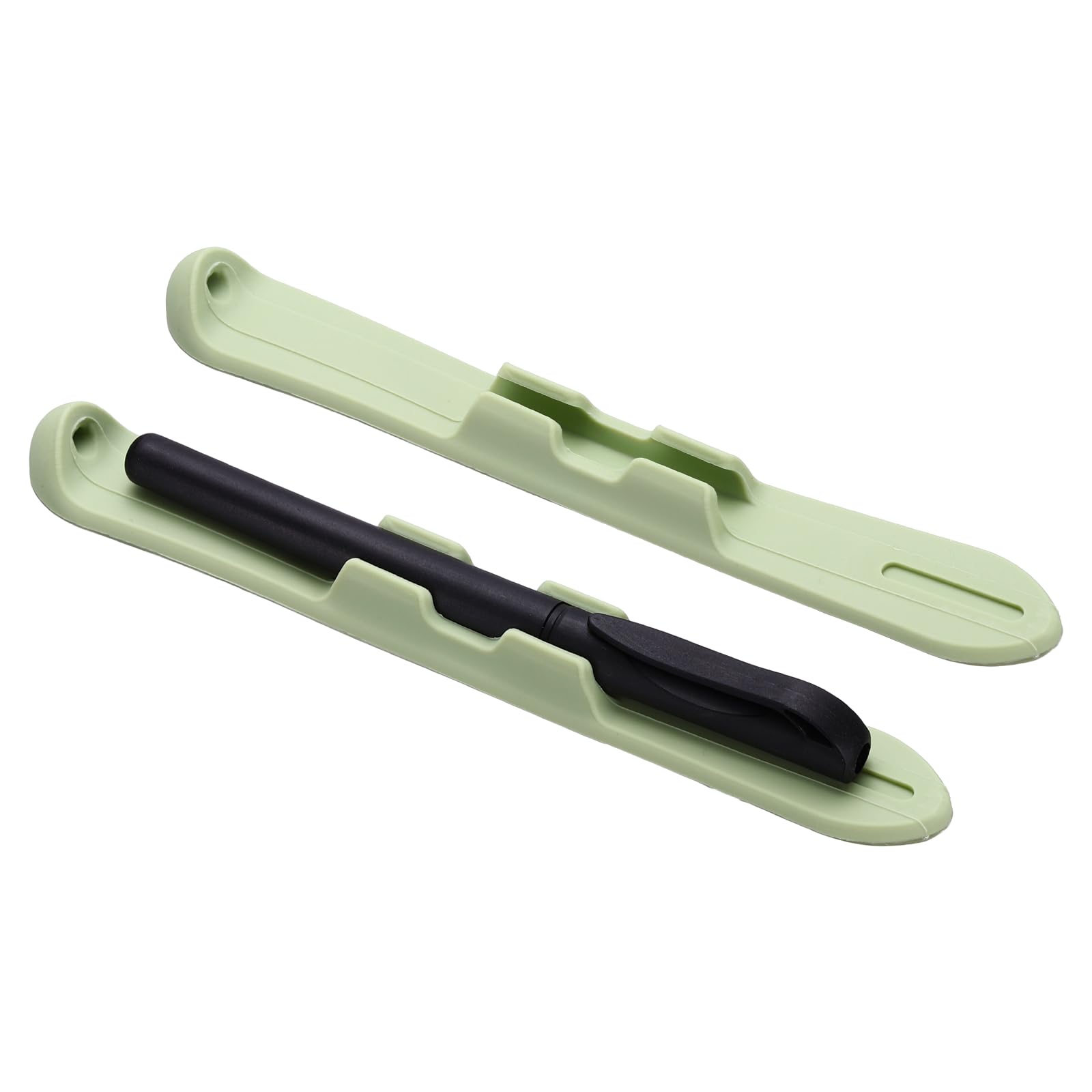 PATIKIL 2 Pcs 6.9'' Silicone Pencil Holder with Strong Adhesive Slim Grip Sleeve for stylus 1st 2nd Generation Air Pro Mini Tablets, Green