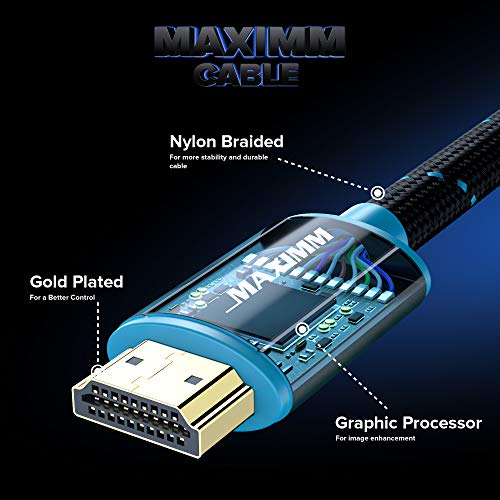 Male To Female Hdmi Extension Cable Supports High Speed Hdmi Cable Hdcp Protocol, Arc, 3D, 1080P To 2160P Video Resolution, Bandwidth Up To 50Gbps (4 Feet, 1 Pack) #TOP1