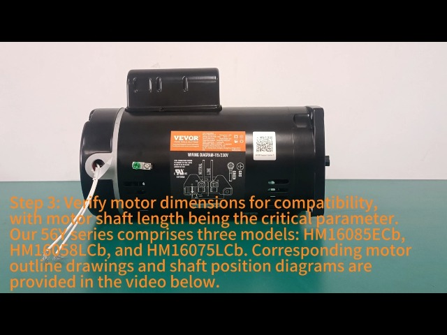 Amazon.com: VEVOR 1.5 HP Pool Pump Motor, 56Y Frame, 115V((12.8