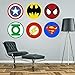 Superhelden-Logos Superman Spiderman Batman Captain America Green Lantern Flash Riesen-Wandaufkleber-Set (klein plus – jedes Logo 30 cm breit)