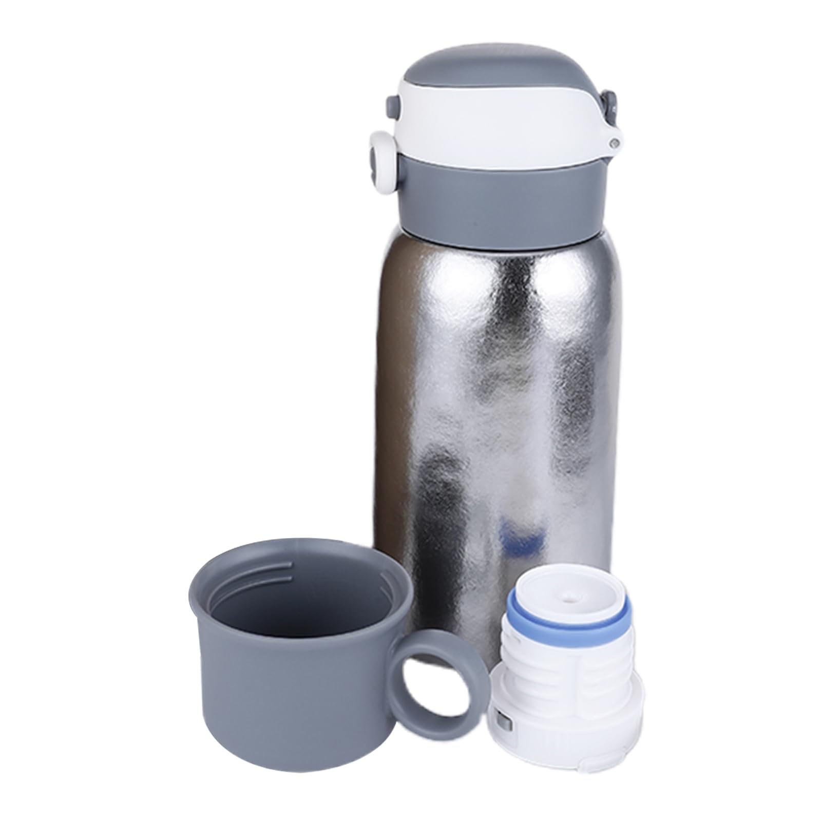 Ejoyous Bouteille d'eau Isotherme avec Paille, Design Léger, Polyvalente pour les Enfants et les Activités de Plein Air 600 Ml