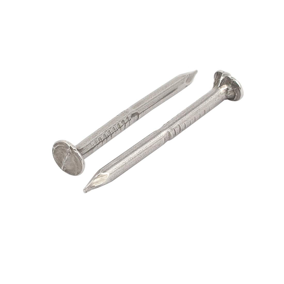 Aexit 0.8 Inch fastener Length 304 Stainless Steel Cement Wood Sliding Nail Silver Tone 200pcs Model:93as394qo622