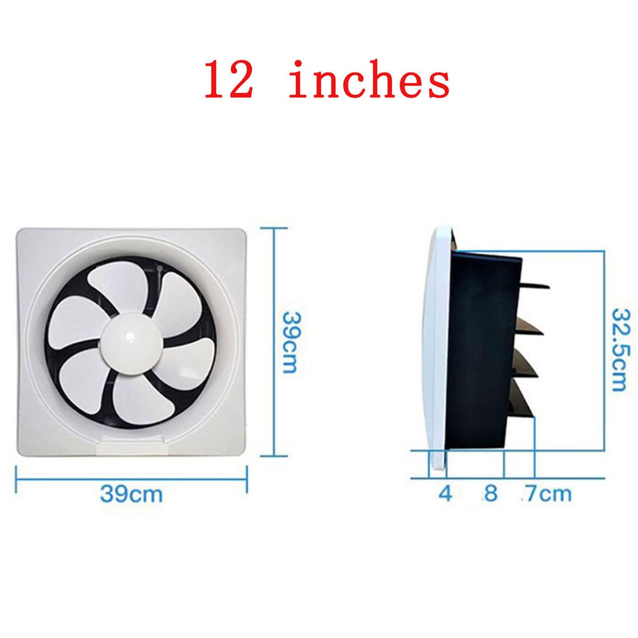 ICEMOB Aspiratore Bagno,Estrattore Aria Silenzios con Interruttore,Ventola Aspirazione per Cucina,WC,Ufficio,Tutto Il Motore in Rame,220V Estrattore Aria Calda,12 inch