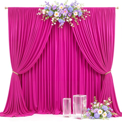 Cortinas Telón Fondo Fotográfico 20ft x 8ft Rosa Fucsia miniatura 1