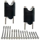 APE RACING Billet Aluminum Handlebar Risers Adjustable Raise Height With grade 12.9 Nickel Plated M8