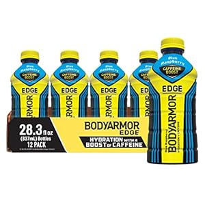 BODYARMOR EDGE Sports activities Drink with Caffeine, Blue Raspberry, Potassium-Packed Electrolytes, Caffeine Enhance, Pure Flavors With Nutritional vitamins, Excellent for Athletes 28.3 Fl Oz (Pack of 12)