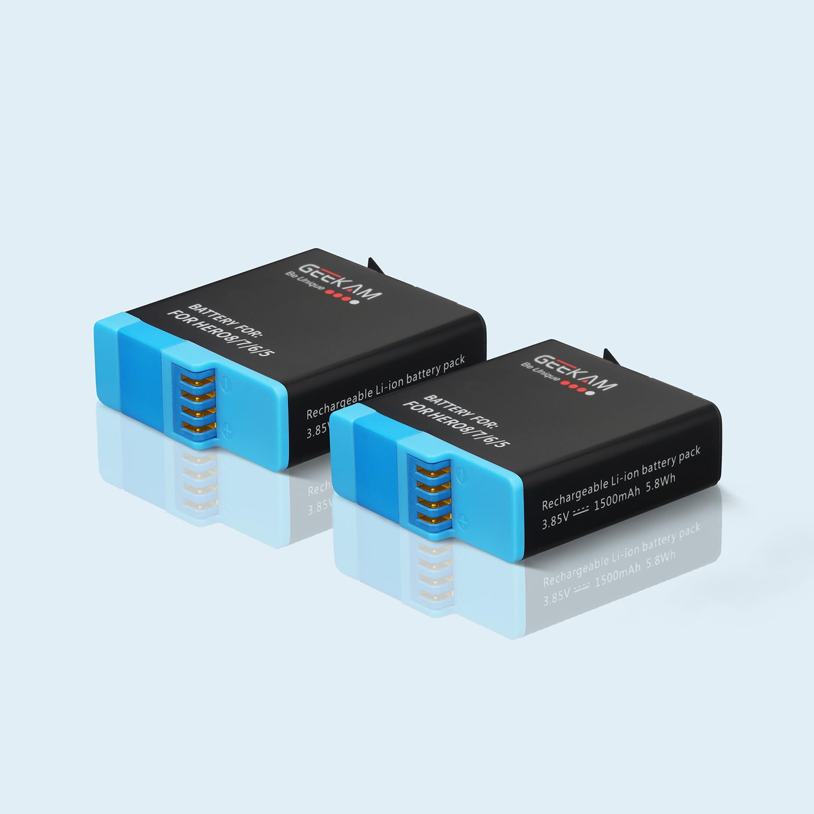 2 baterías recargables compatibles con Hero 5 6 7 8