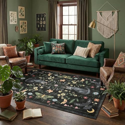 Tapete decorativo negro GarveeHome 5x7 miniatura 2
