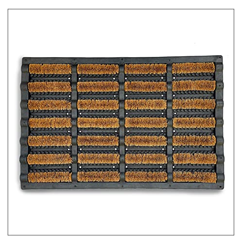 acerto 40676 Kokosmatte Fußmatte braun schwarz - Hochwertiger Kokos Fußabtreter ideal für den...