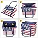 BALEINE 3Pk Reusable Grocery Bags, Foldable Shopping Bags for Groceries with Reinforced Bottom & Handles (Patriot Celebration)