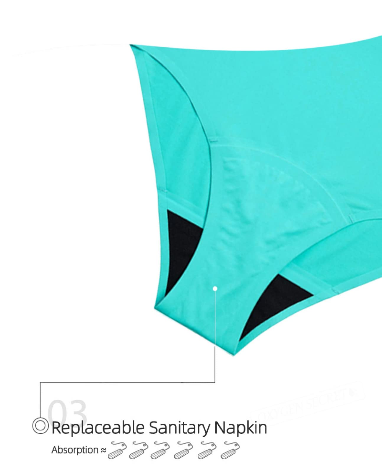 Bragas Mujer 3/5 Uds Pantalones menstruales para Mujer Pantalones a Prueba de Fugas para la tía Grande Pantalones Inferiores de algodón Sanitario Pantalones Transpirables de Cintura Alta