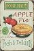 UNIQUELOVER Vintage Kitchen Sign, Home Made Apple Pie Rustic Metal Tin Sign Retro Decor 8 x 12 Inches (Small)