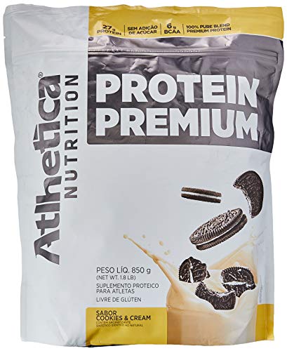 Protein Premium Refil, Athletica Nutrition, Cookies e Cream, 850g