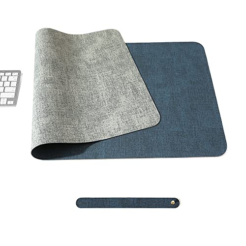 Tapis de souris imperméable Ruby Lil grand pad d'écriture bureau bleu gray